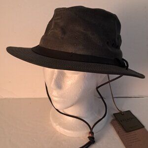 Vintage Filson Otter Green Shelter Cloth Packer Hat Size Large